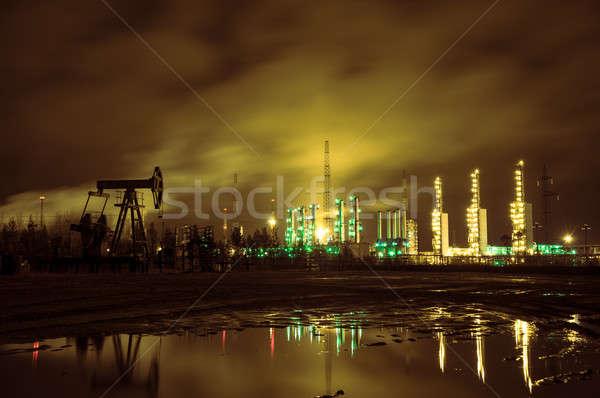 抽 炼油厂 夜油 产业 商业照片 evgenybashta